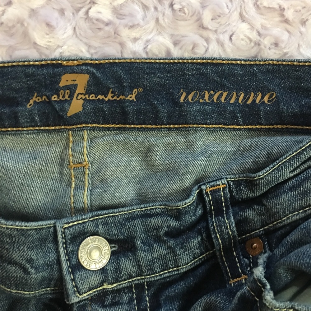 7 FOR ALL MANKIND ROXANNE STRETCH JEANS SZ 30 - Picture 4 of 8